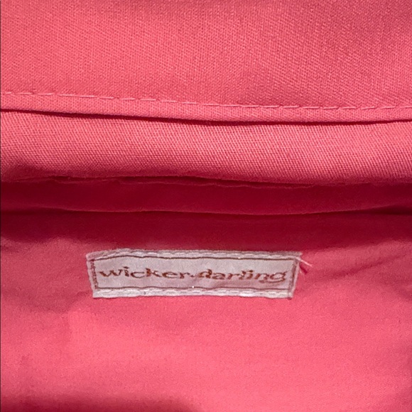 Wicker Darling Dog-Shaped Wicker Bag - Natural and Pink - Picture 5 of 6